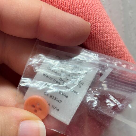 NWOT Talbots Size Mp Medium Petite Peach Keyhole Back Short Sleeve Top - Picture 6 of 6